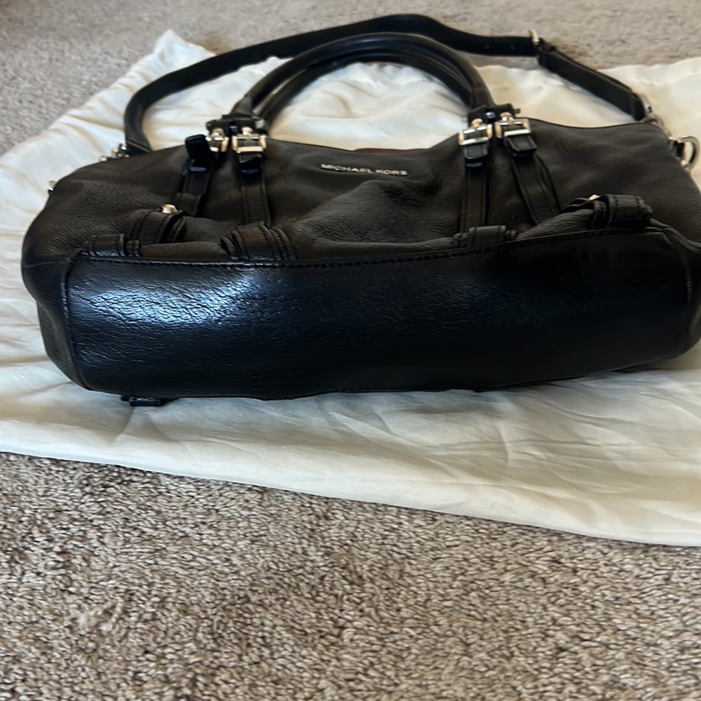 Michael Kors Black Leather Satchel Bag - Picture 2 of 5